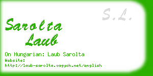 sarolta laub business card